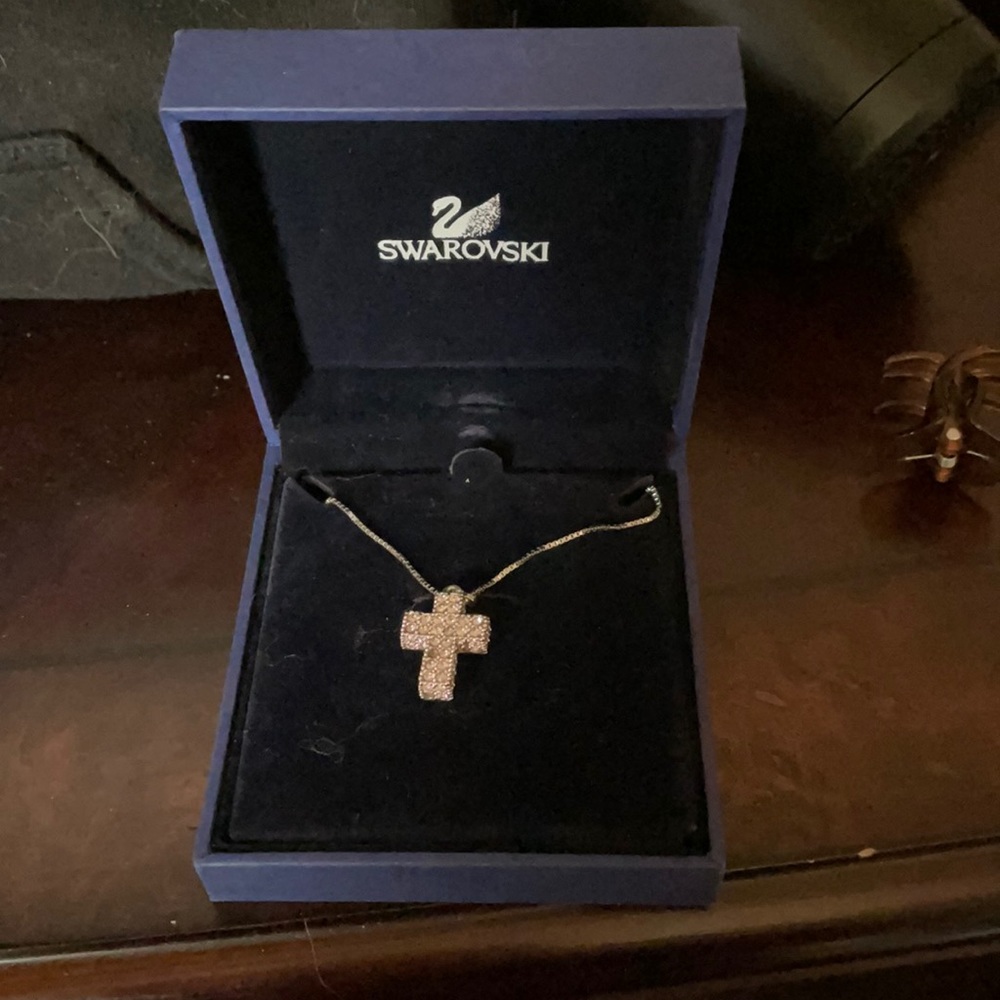 Swarovski Crystal Adjustable Cross Necklace